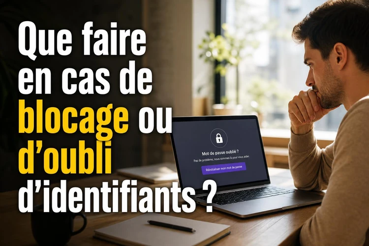 Que faire en cas de blocage ou d'oubli d'identifiants ?